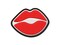 Kiss Lips Multi-Color Embroidered Iron-On or Hook & Loop Patch Applique